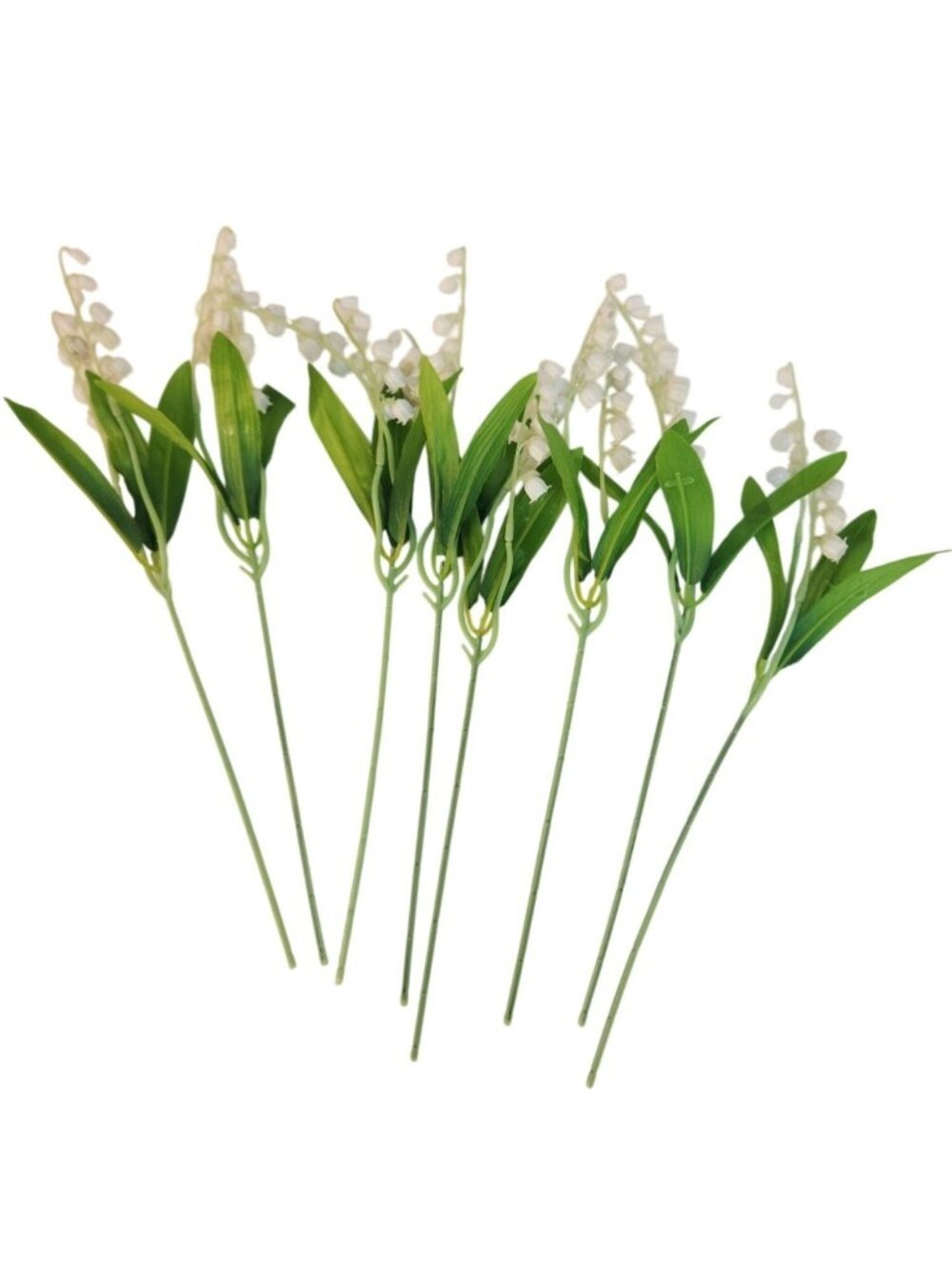 Artificial Lily Of The Valley Flowers 8 Stem Bunch Faux White Floral Bouquet - Picture 10 of 10